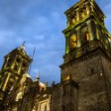 MEX PUE PueblaDeZaragoza 2019APR01 CatedralDePuebla 004  Mexico's second largest church consists of 14 lateral chapels and the unusual main octagonal altar, designed by   Manuel Tolsá   and built in 1797. The cathedral's twin bell towers are the tallest in Mexico at 69 metres ( 226 feet ). : - DATE, - PLACES, - TRIPS, 10's, 2019, 2019 - Taco's & Toucan's, Americas, April, Catedral de Puebla, Central, Day, Mexico, Monday, Month, North America, Puebla, Puebla de Zaragoza, Year